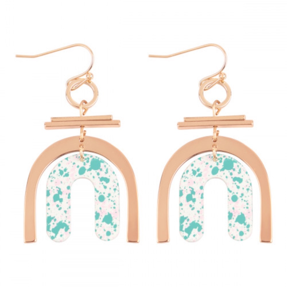 Geometric Arch Drop Earrings